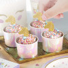 Toppers Unicornio Glitter Dourado - conj.12